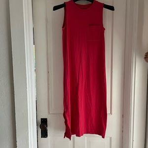 Everlane Red Sleeveless Maxi Dress with Slit size XS